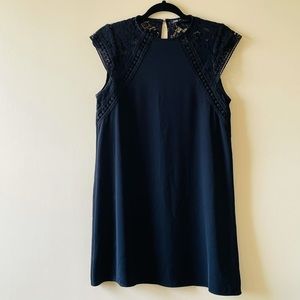 Black Laced Cap Sleeved Zara Dress
